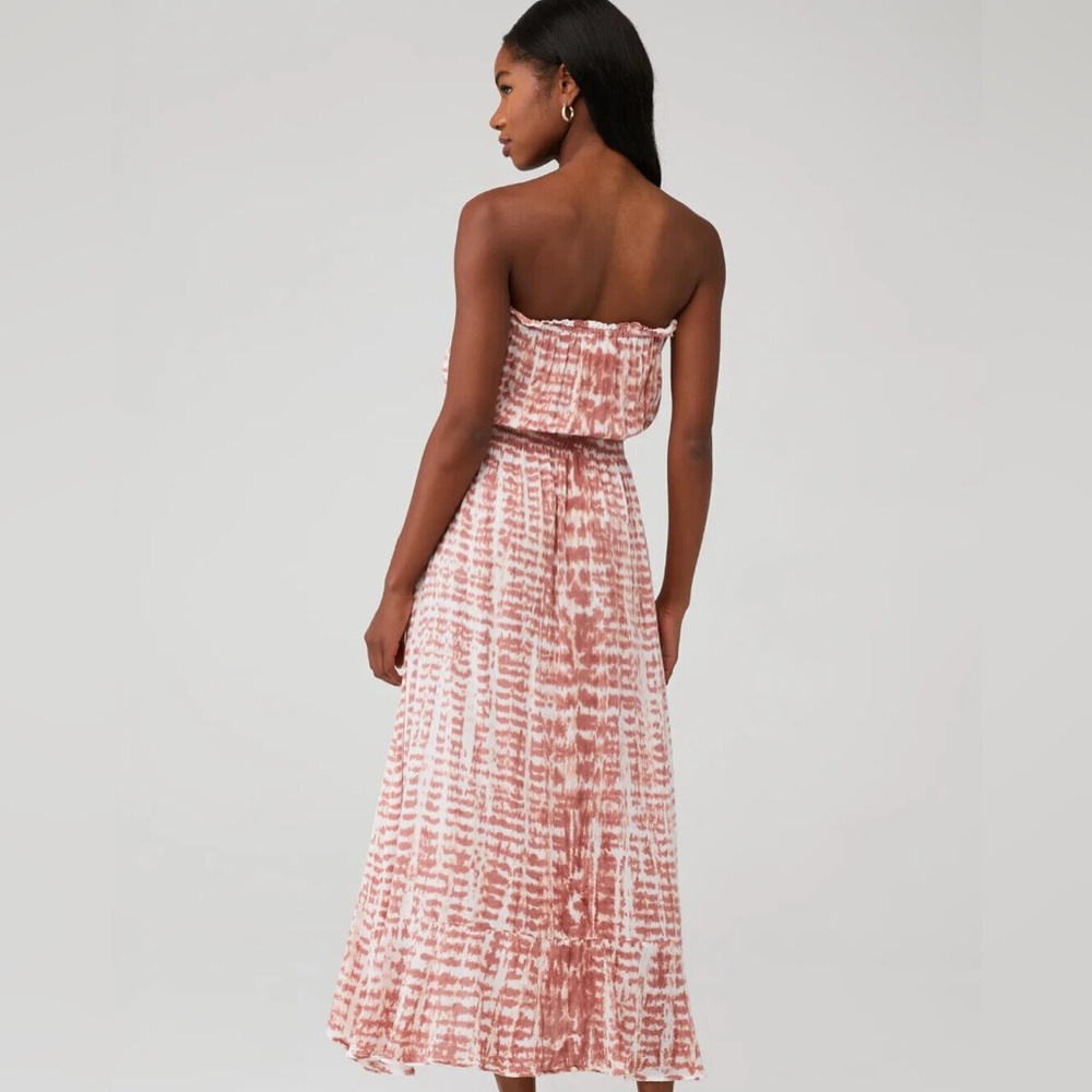 NWT Anthropologie Tiare Hawaii Ryden Dress in Hail Rust & White Size M/L - Picture 2 of 7